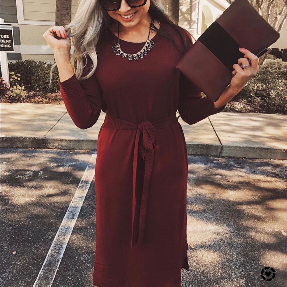 Tie midi dress